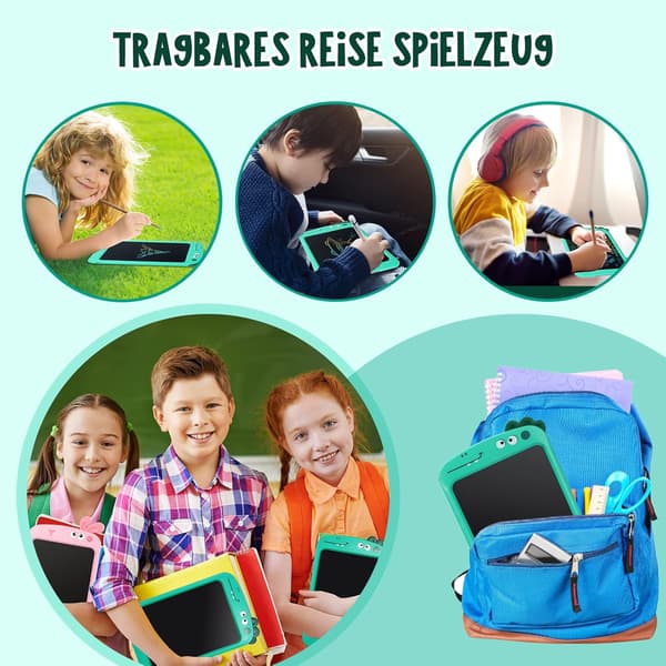 8.5\" LCD Skrivplatta Dinosaurie Ritbord, Barnpresent Grön