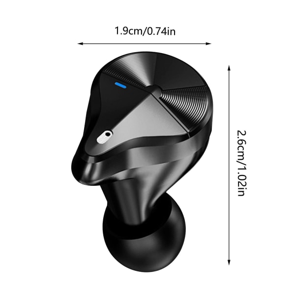 Enkel trådlös binaural stereo Bluetooth-hörlur med en sida, 3 sport mini Bluetooth-hörlur FAN0428 (svart)