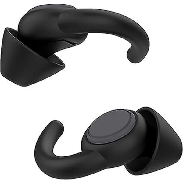 (svart) Støydempende ørepropper, ørepropper for å sove, støyreduserende ørepropper, komfortable.