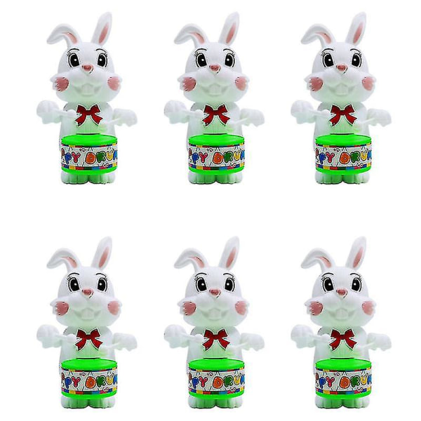 6 kpl muovinen kaninukke