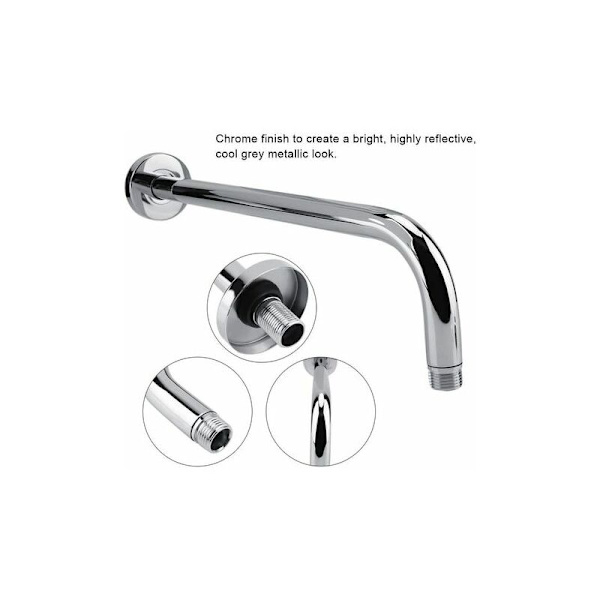 Duschhuvudarm 42CM Rostfritt Stål Sprayrör Pull Out Extender Mount Regnfall Regnarm För Badrum