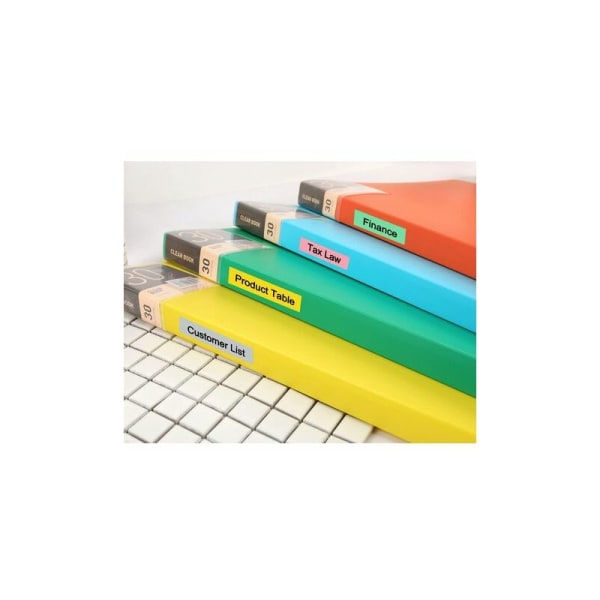 6x kompatibel Dymo Letratag Ribbon Plast Refill - 12mm x 4m - Kompatibel med Dymo LetraTag LT-100H LT-100T LT-110T XR 200B - Diverse färger