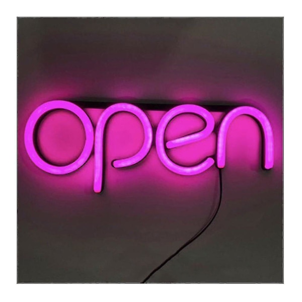Led Neon Open -kylttivalo Business Bar Club Ktv -seinäkoriste kaupalliseen valaistukseen (vaaleanpunainen)