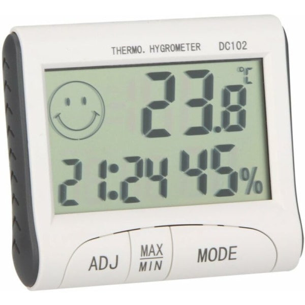 Cd-rumstermometer Mini LCD Digital Rumstermometer Hygrometer Termometer Klocka Skrivbordsväderstation med Magnetisk Stativ