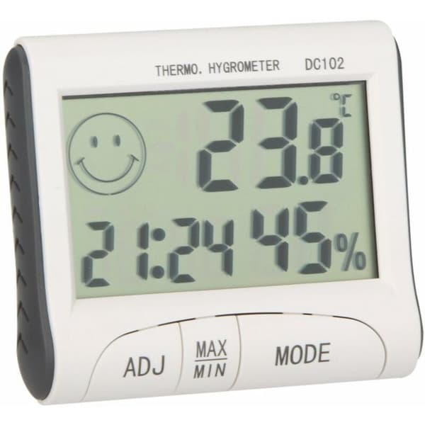 Cd Rumtermometer Mini LCD Digital Rumtermometer Hygrometer Termometer Klocka Skrivbordsväderstation med Magnetiskt Stativ