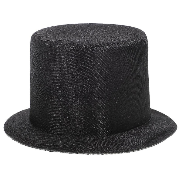 Gør-det-selv-dukkehat Micro Hat Lille Hat Gør-det-selv-håndværksmateriale Gør-det-selv-snemandshat (9.00X9.00X4.50CM, sort)