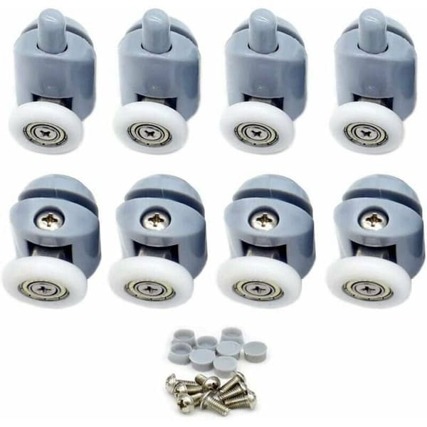 Duschdörrrullar 8 stycken Duschdörrrullar Duschskjutdörrrullar Duschkabinrullar 25 mm