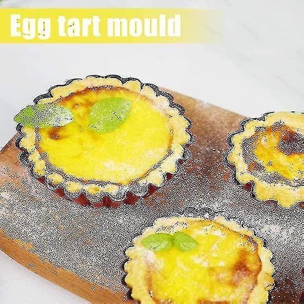 10-pakning Tartformer, Mini karbonstålkakeform Muffinsformer