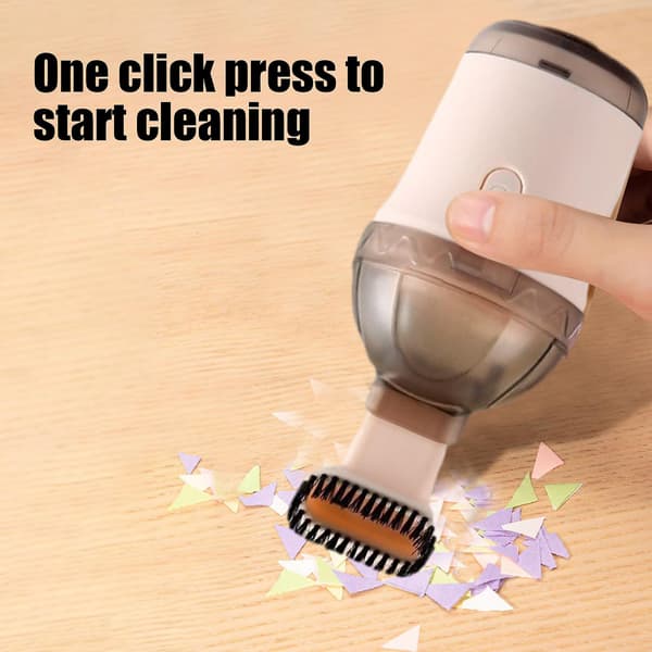 Mini Handheld Desktop Vacuum Cleaner Trådlös Handheld Student Office Bärbar Bil Vacuum Cleaner（Beige）