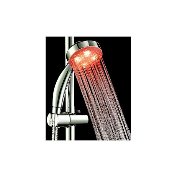 LED-duschhuvud med färgbyte, 7 färger handhållen LED-duschhuvud badrum duschhuvud, LED högtrycksduschhuvud vattensnål spray