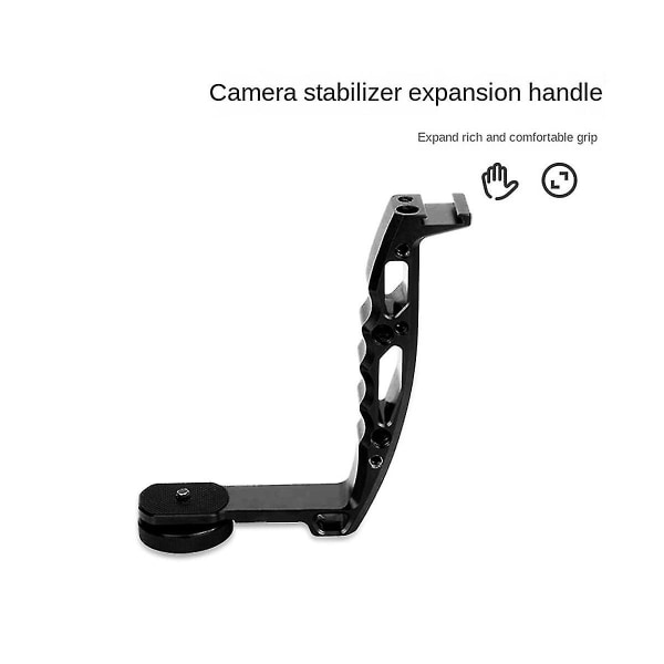 Lämplig för stabilisator externt handtag L-format fäste förlängt enkelhandtag handtag（svart）