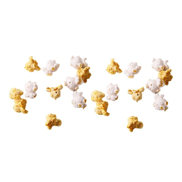 20 kpl keinotekoisia popcornia mikromaisemakoristeita kodin sisustukseen tee-se-itse-korvakorutarvikkeet (sekaväriset) (2,5x1 cm, kuten kuvassa)
