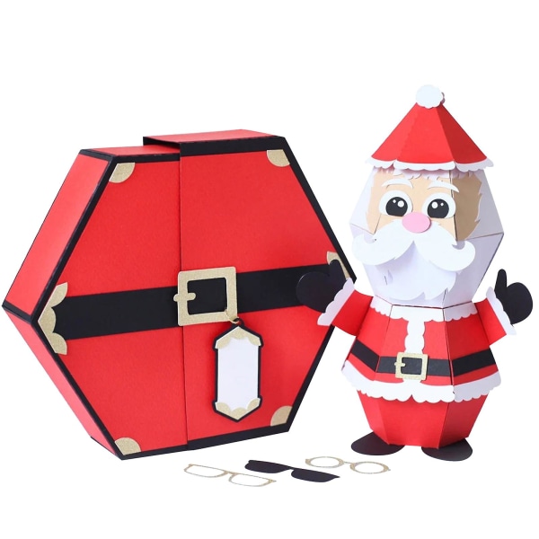 3D Pop Up julehilsenskort - Julemanden