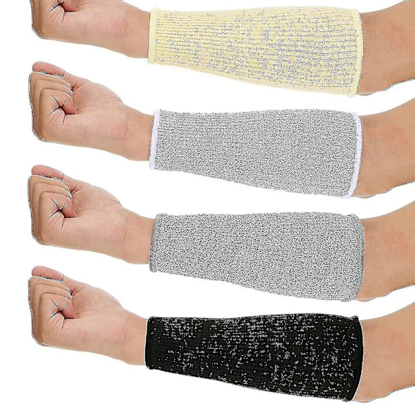 Kutt og brennsikre ermer Arm Protection Sleeves Underarmsprotektorer for tynn hud 4 par