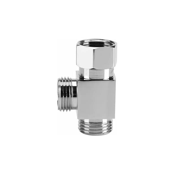 Avledningsventil G1/2\" Vattenutmatare Mässing T-form 3 Universal Dusch Adapter Duschsystem Reservdelar