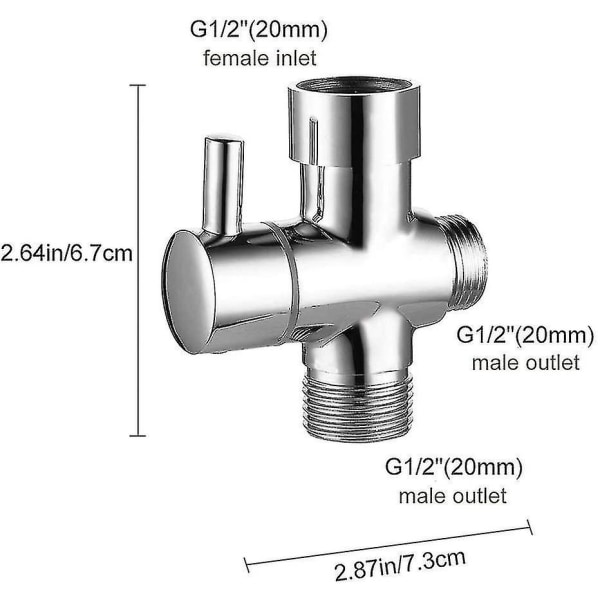 3-vejs omskifterventil bruseadapter system reservedel