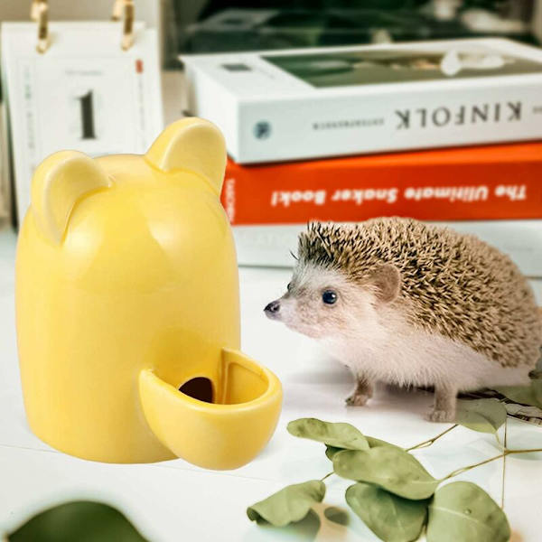 Keramisk hamster vattenautomat - Automatisk vattenflaska för hamstrar, Totoro, marsvin (300 ml, ljudlös)