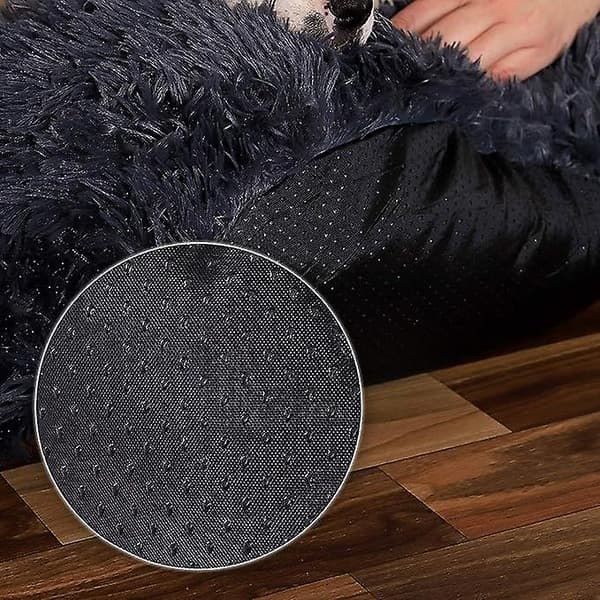 (60cm Mørkegrå) Rund Kurv Hundematte Kattekurv Donuts
