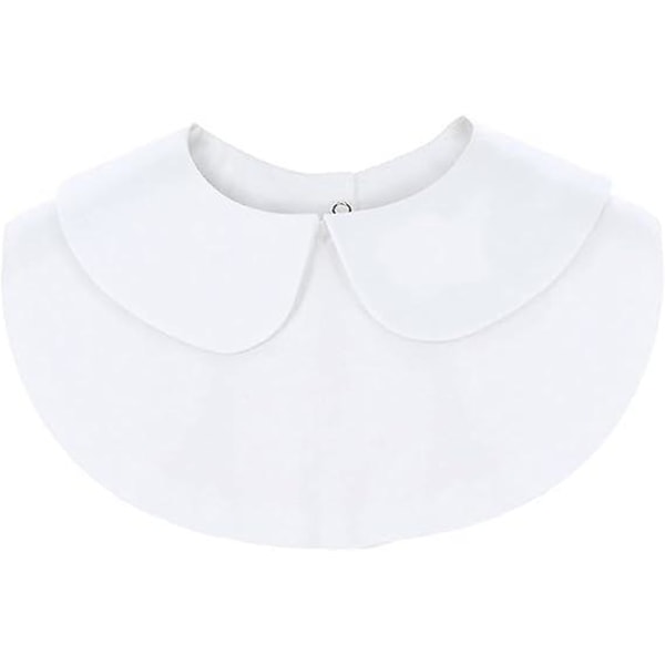 Hvit falsk skjortekrage Dame Avtakbar krage For bluser Gensere Kjoler Uniformer Jakker (hvit)