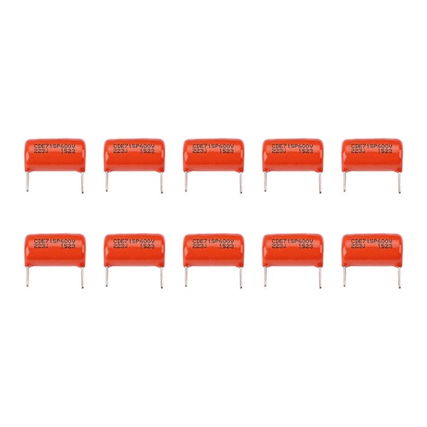 1 set professionella gitarrkondensator gitarrton elektriska gitarrtillbehör (1,87X2,07CM, orange)