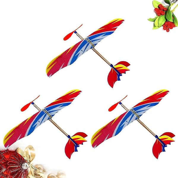 1 set med 3 st flygplan DIY modellkit, flygplan leksakssats flygande flygplan plan DIY glidflygplan modellset flygande leksaker utomhus sport spel leksaker för barn