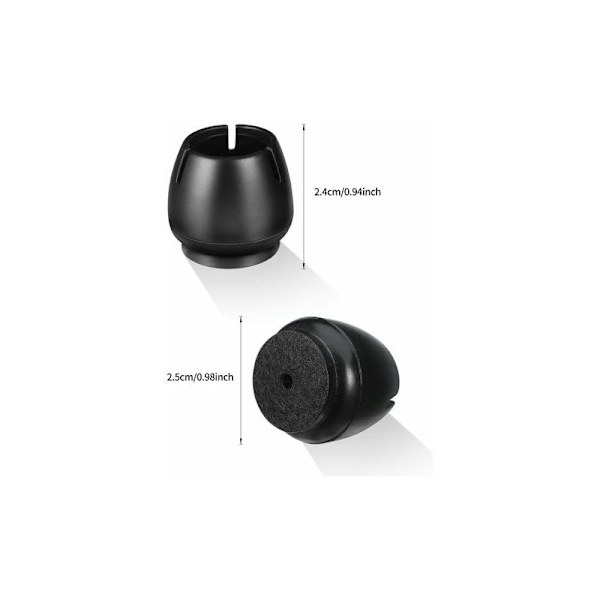 24 st stolskydd, stolsbenskydd, stolsbenslock, runda stolsbenslock, förhindra repor och buller, för bord, stolar, soffor (17-21 mm)