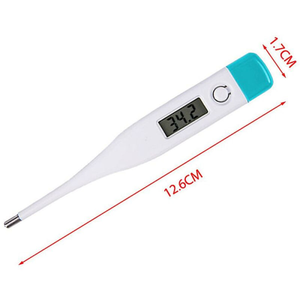 Digital LCD-termometer Hushåll Baby Vuxen Säker Kropp Öra Mun Temperatur Detektor