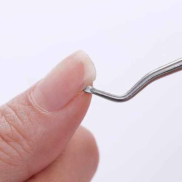 Färgglad 04 Dubbelsidig Nagelkorrigerare Nagelbandsskrapa Pedikyr Nagelkonst Tillbehör