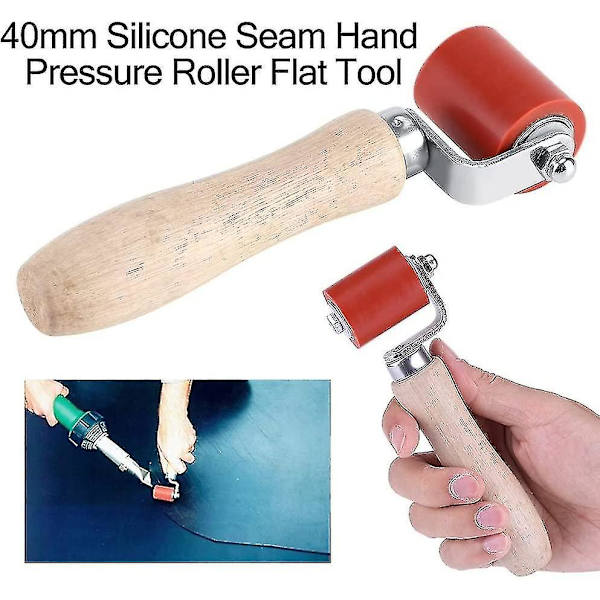 Silikonpressvals Handtryckvals Högtemperaturbeständig Svetsverktyg 40mm Färg: Röd