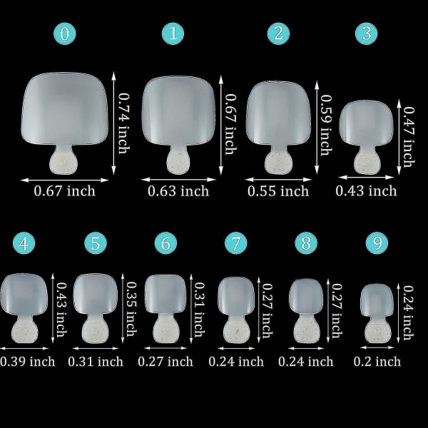 300 stk. falske tånegle tips akryl falske tånegle fuld dækning kunstige franske tånegle