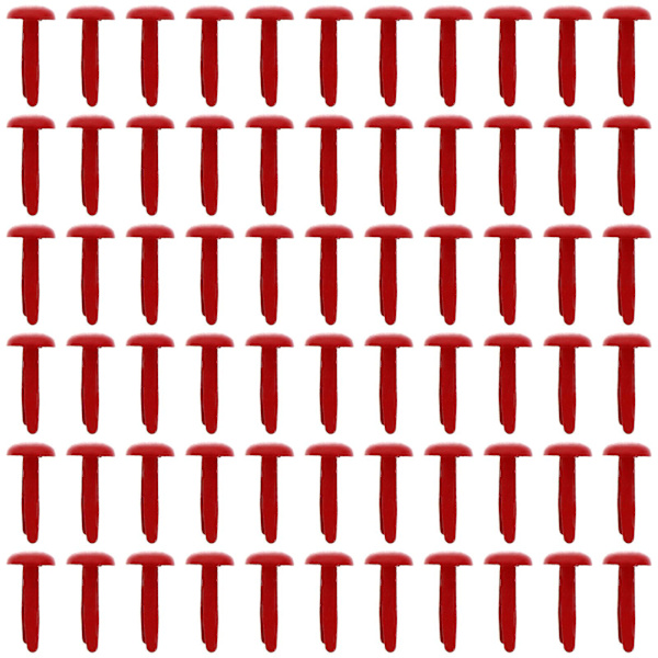 200 stk Mini Bradis Håndlaget Metall Bradis Ensfarget Bradis Egnet for Scrapbooking DIY Håndverk (1.5X0.8 cm, Rød)