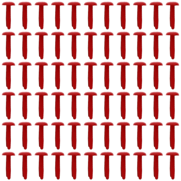 200 stykker Mini Bradis håndlaget metall Bradis ensfarget Bradis egnet for Scrapbooking DIY Crafts (1,5X0,8 cm, rød)