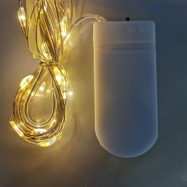 Sagoljus, 30 LED-lampor, 3 meter, batteridriven, för bröllop, gör-det-själv, fest, jul, 15-pack