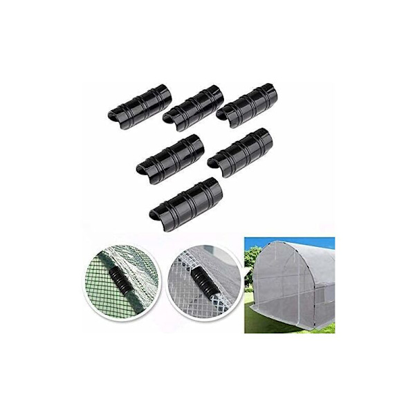 30-pack växthusklämmor i plast för växthusfilmklämmor, rörklämmanslutningssats, svart, 32 mm