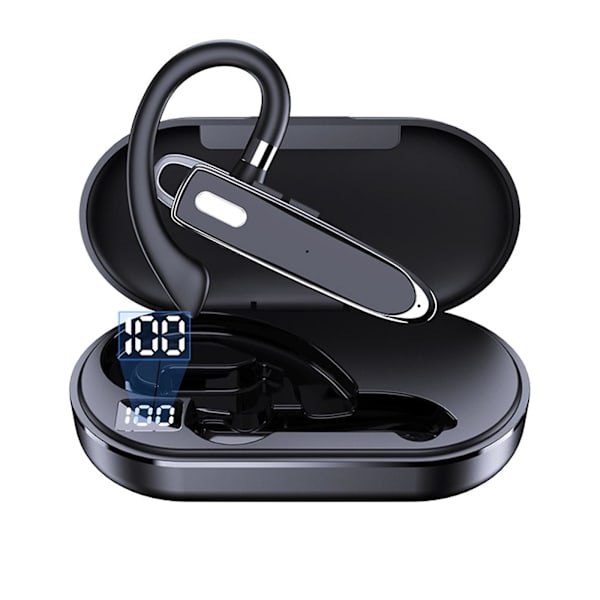 Bluetooth-headset trådlöst Bluetooth-headset V5.2 Handsfree-hörlurar med inbyggd mikrofon för körning/affärer/kontor（Svart）