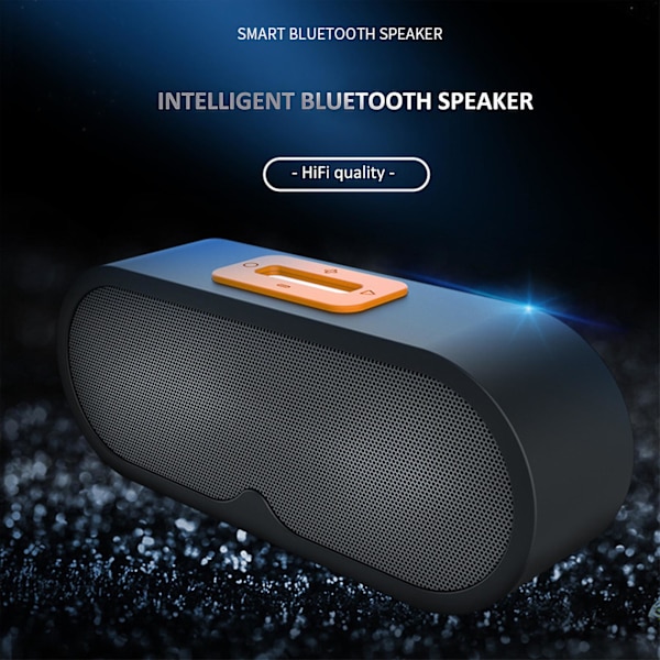 Bärbar högtalare Bluetooth-högtalare Bluetooth 5.0 Även TFCard, AUX-kabel（Svart）