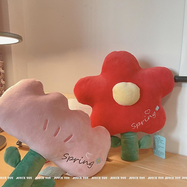 Blomsterkudde, lång blomformad kudde, rumpkudde, blomstergolvkudde, sittkudde, söt rumsdekor och plyschkudde för sovrumssoffa stol(y
