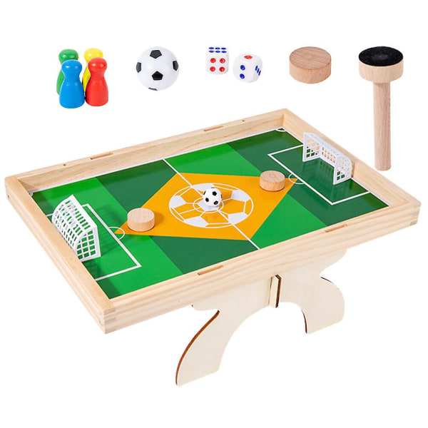 1 set of wooden table football dual-purpose flying chessboard (40.30X27.00X15.00CM, as shown in the picture)