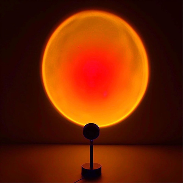 Solnedgang Lampe Projektor Evig Solnedgang Lys, Rød Halo Regnbue Solnedgang Projektionslampe til Hjemmefest Stue Soveværelse Dekoration