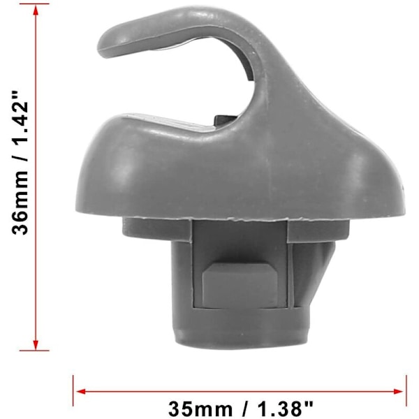 Grå Bil Plast Solskydd Hook Bracket Clip 88217S04003ZA För Honda Accord Civic CR-V Element Odyssey Pilot Ridgeline