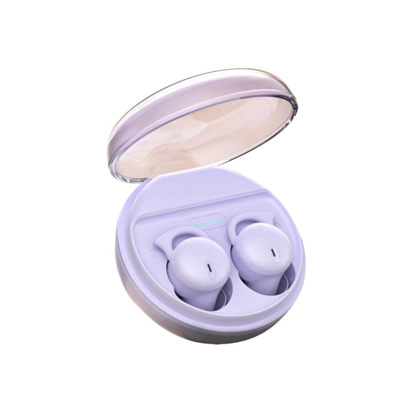 Sömnpluggar Trådlösa Bluetooth-headset Bluetooth 5.3 Mini In Ear Dubbla Mikrofon Bärbara Hörlurar För Att Sova（Lila）