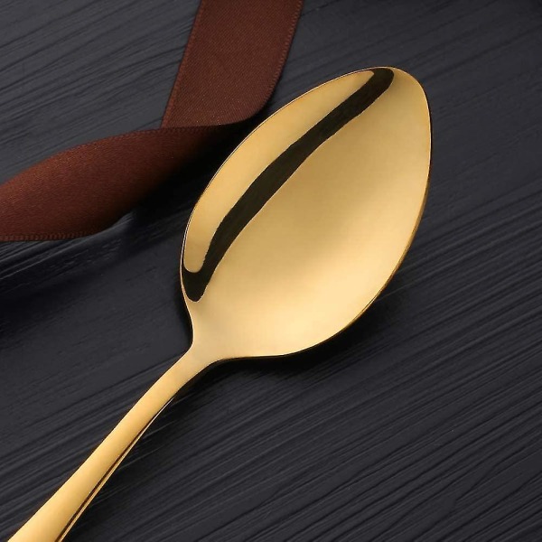 Dessertskedar, 12-pack, guld