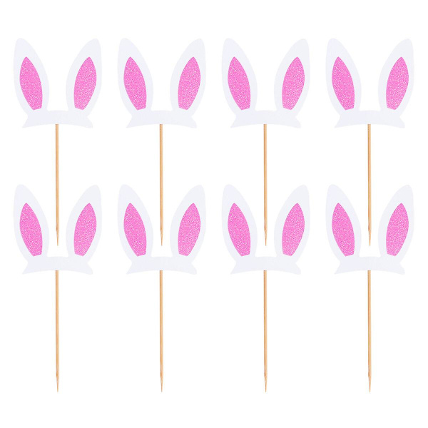 30-osainen kakun koristetopperi, pääsiäisen cupcake-topperi, pupunkorvan muotoiset topperit (16X7X.1cm, kuten kuvassa)