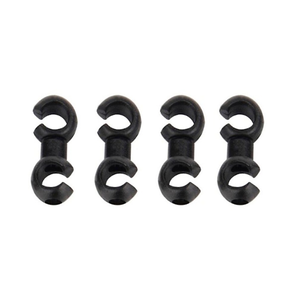 10 stk C/S-krok klemmehus slangeledning sykkel MTB bremse girkabel bremsekabelsett ledning sykkelkabelklemme (svart) Svart)