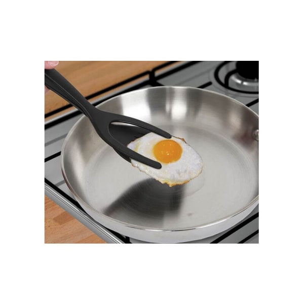 1 st 2 i 1 Toast Pancake Ägg Tång Grepp Stekt Ägg Skrapa Skrapa Kan Användas För Toast Flip Tång Kök Tillbehör Bakning Slumpmässig Färg