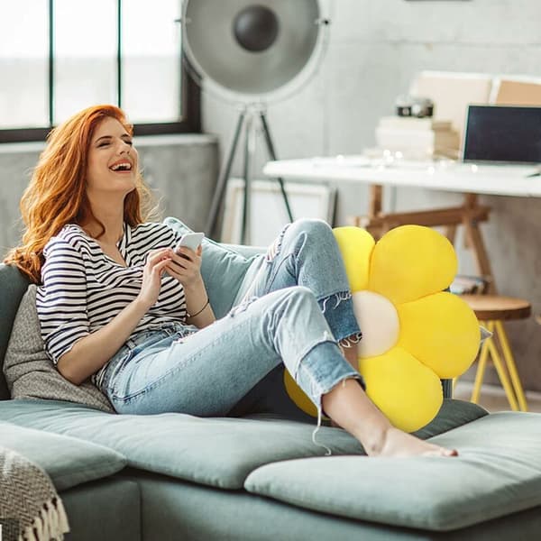 Rainbow Series Fashion Blom Cashmere Sleeper för SOFA SÄNG / golv / Sovrum / Sovrum 50cm (gul)