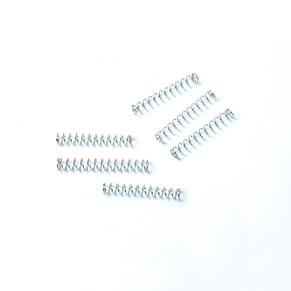 100 stk brugerdefineret galvaniseret stål metal små spiralformede kompressionsfjedre velegnet til kuglepen Ståltrådsdiameter 0,4 mm ydre diameter 4 mm længde 30 mm S