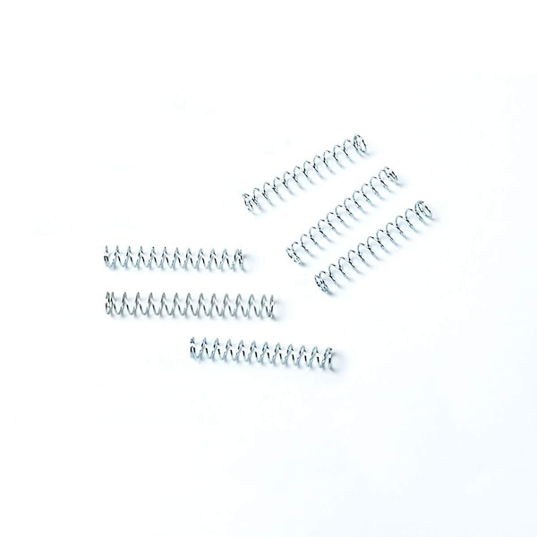 100 stk. tilpassede galvaniserede stålmetalsmå fjederkompressionsspiraler, der er velegnede til kuglepenne, ståltrådsdiameter 0,4 mm, yderdiameter 4 mm, længde 30 mm S