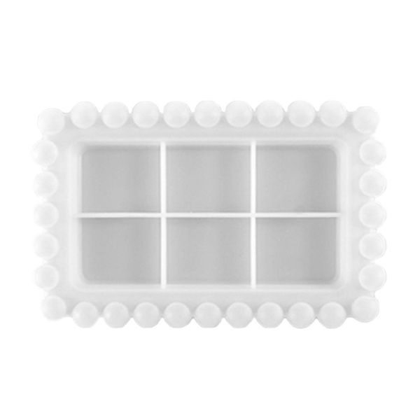 1 st Silikon Smyckesform Smyckeshållare Form (16,3X10,5CM, Vit)