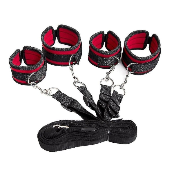 Sysy bløde lædermanchetter sæt Justerbare stropper Kit til hånd-håndled-ankel fitnessøvelser Bælte, reticu